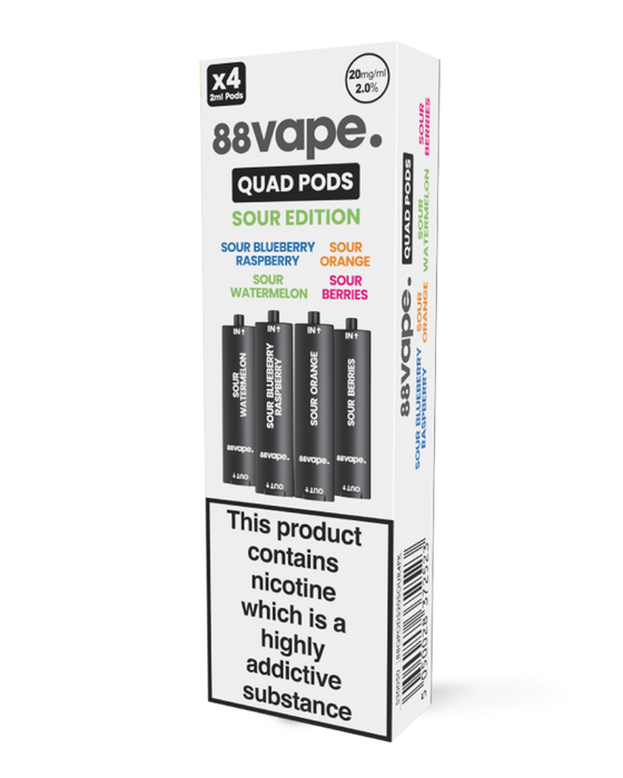 88Vape Quad Sour Edition Pods (x4)