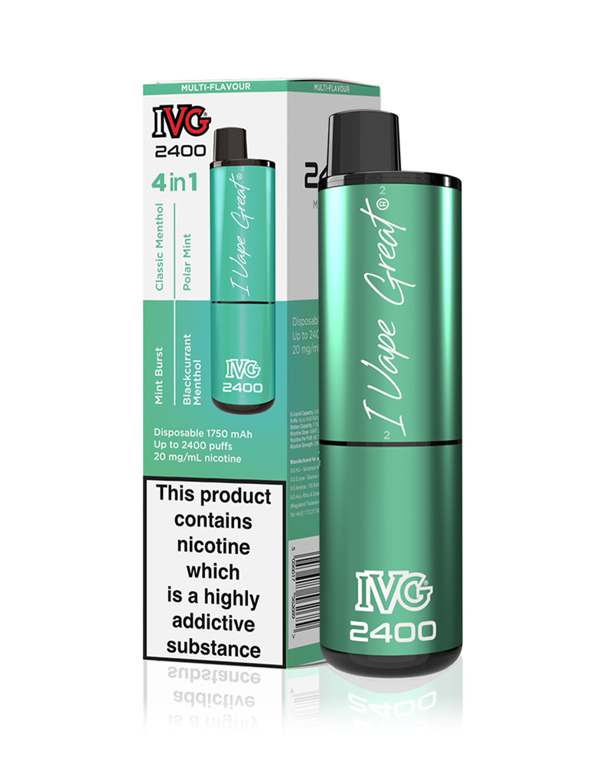 Menthol Edition IVG 2400 4-in-1 Disposable — 88Vape