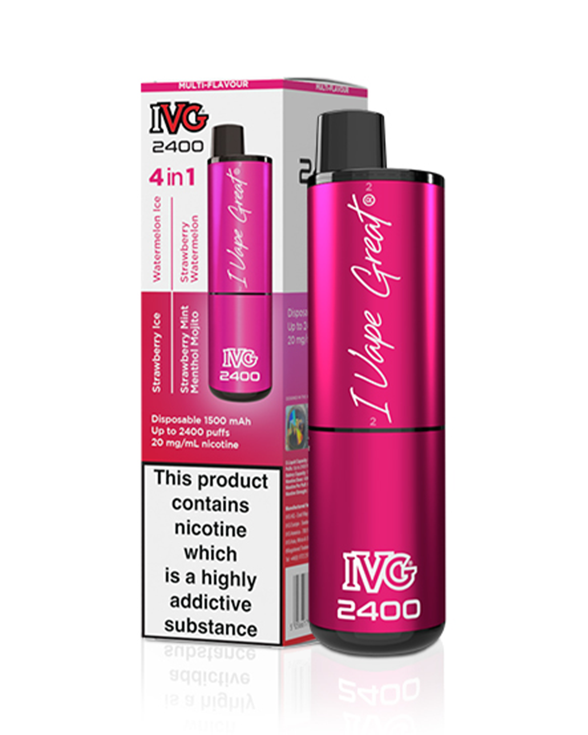 Pink Edition IVG 2400 4-in-1 Disposable — 88Vape