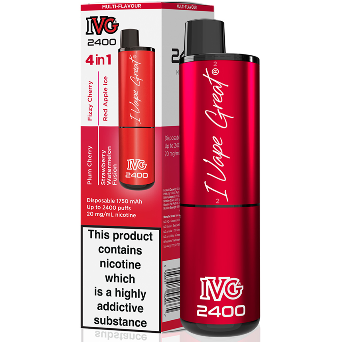 Red Edition IVG 2400 4-in-1 Disposable — 88Vape