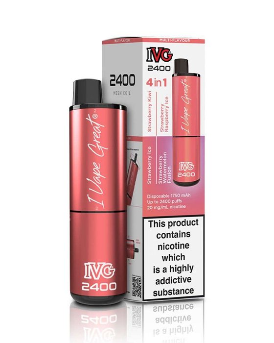 IVG 2400 4-in-1 Disposable - Strawberry Edition