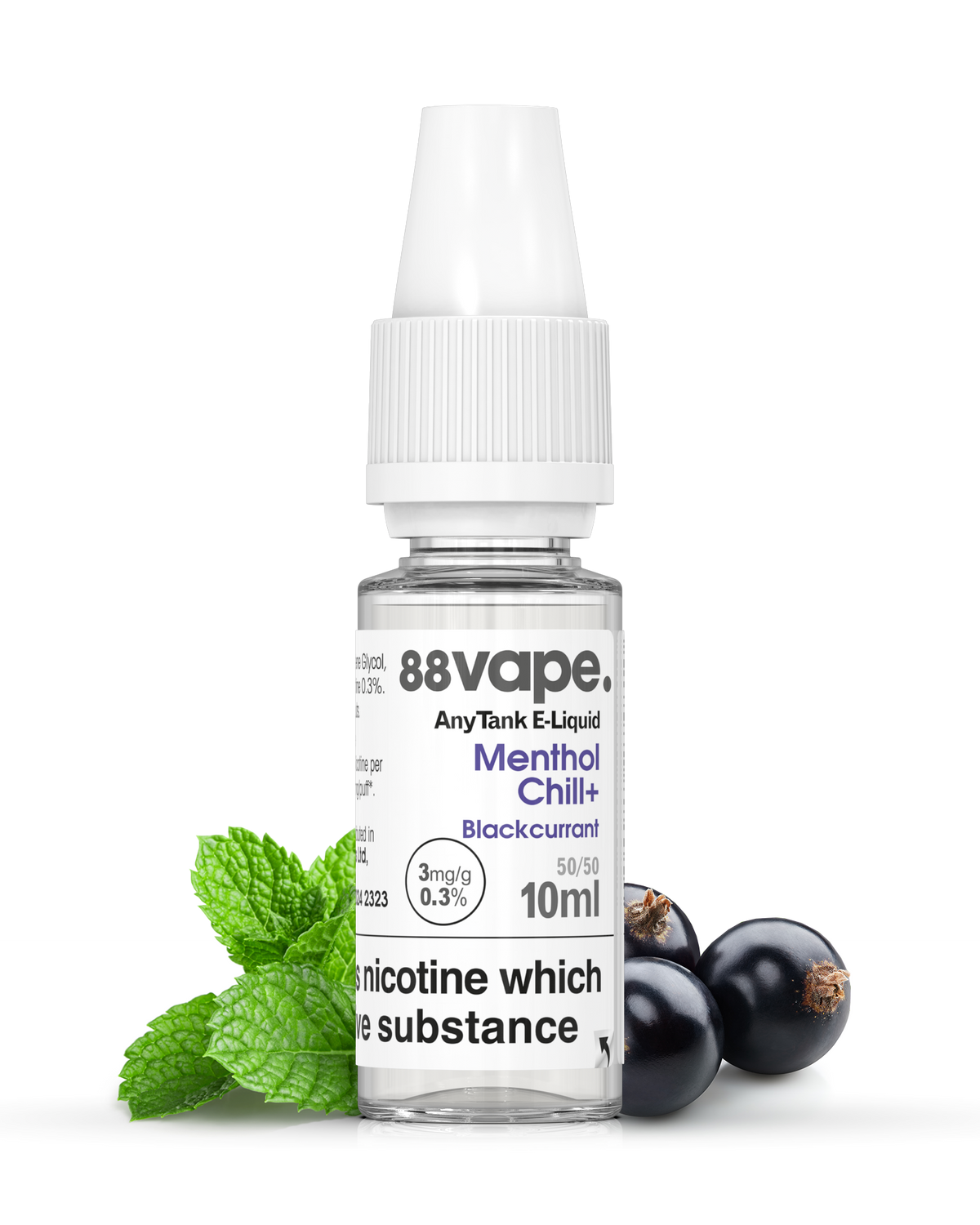 Menthol Chill+ Blackcurrant E Liquid Just £1.20 | 88Vape