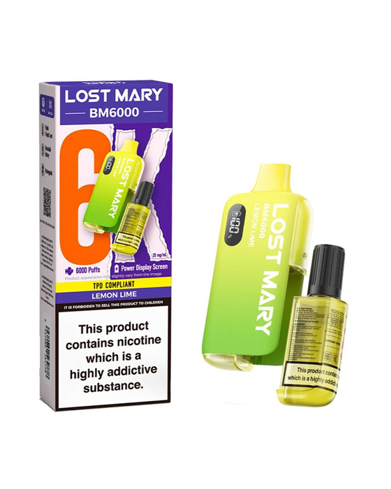 Lemon Lime Lost Mary BM6000 Disposable